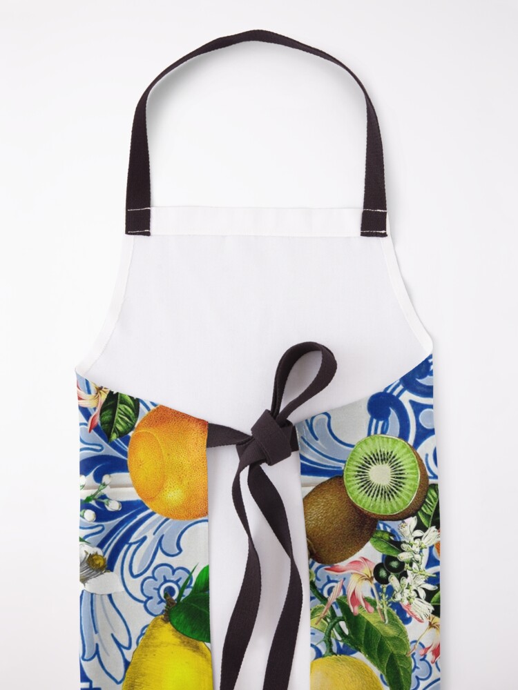 Mediterranean Lemon on Blue Ceramic Tiles Tote Bag for Sale by kapotka