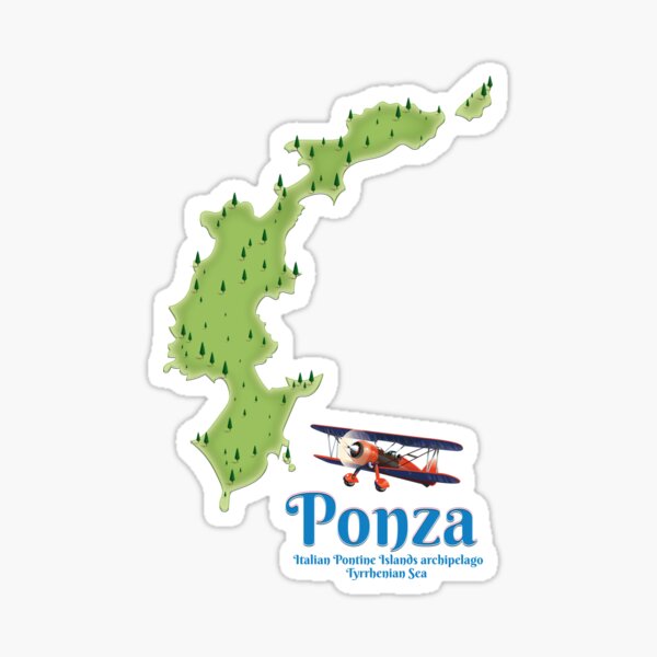 Ponza Italian island. Sticker