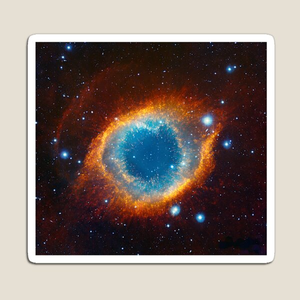 The Helix Nebula Combining Infrared (ESO) and Visible Light (VISTA) Images. Magnet