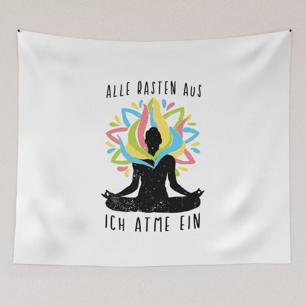 Item preview,  I breathe in. Perfect as a gift idea with a funny saying for everyone who likes to meditate. Fits yoga and mindful people designed and sold by khornholio.