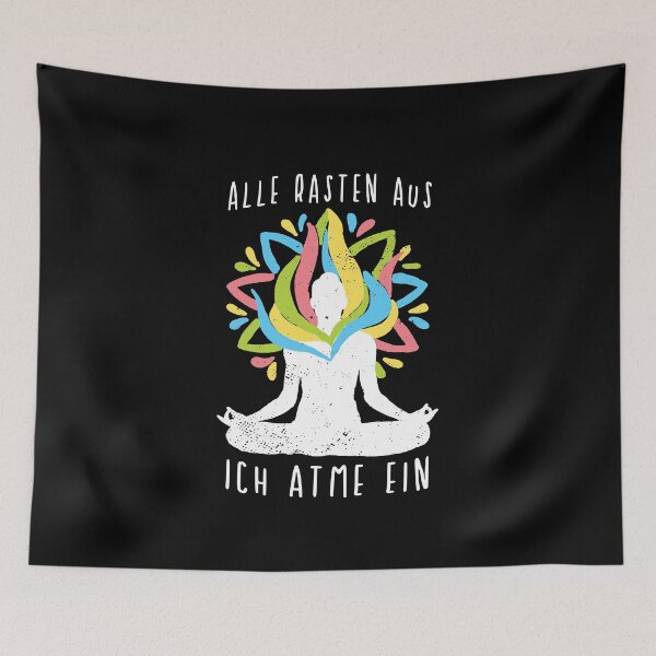 Item preview,  I breathe in. Perfect as a gift idea with a funny saying for everyone who likes to meditate. Fits yoga and mindful people designed and sold by khornholio.