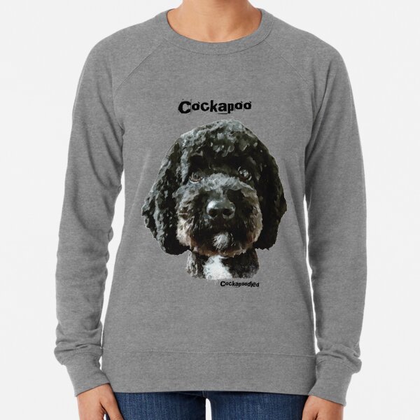 Black Cockapoo Dog Lightweight Sweatshirt