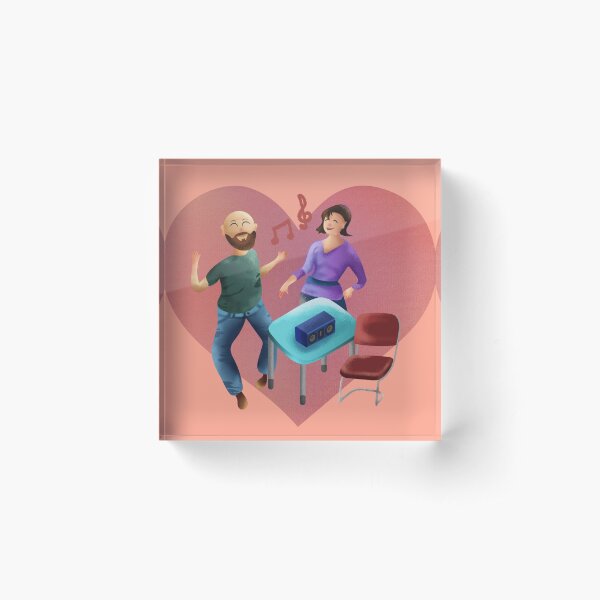 Dancing Bob and Betty Newbie Acrylic Block
