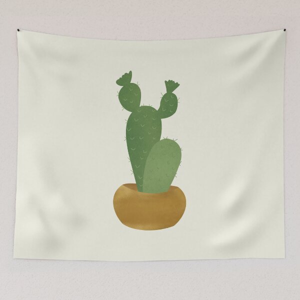 Item preview, cactus with a golden pot designed and sold by Nenamarie.