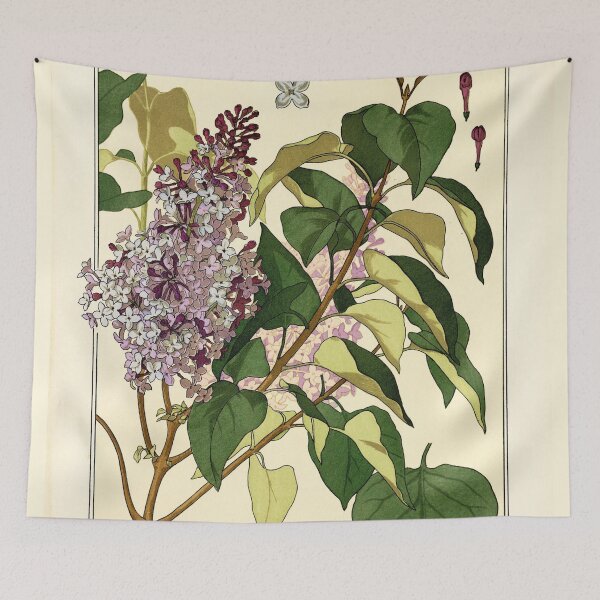 Item preview, French botanical flower plate - Anna Martin - Lilas designed and sold by DejaVuStudio.