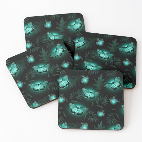 Item preview, Autumn firefly and moth teal designed and sold by BlueMothShop.