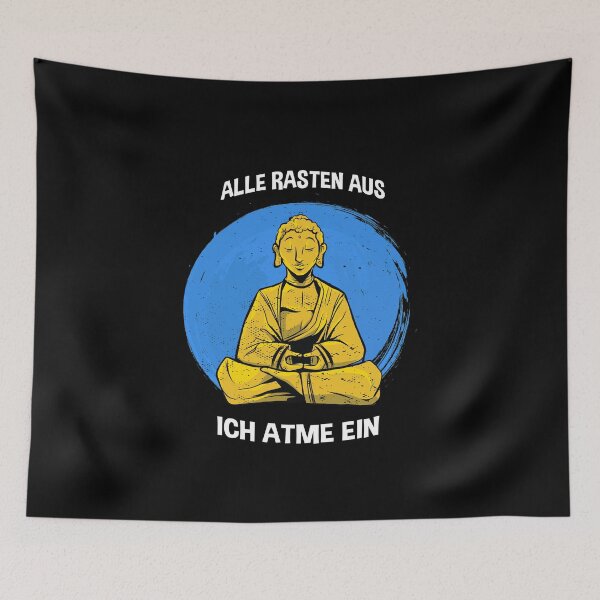 Item preview,  I breathe in. Perfect as a gift idea with a funny saying for everyone who likes to meditate. Fits yoga and mindful people designed and sold by khornholio.