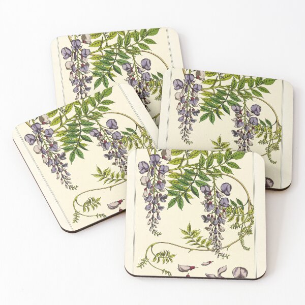 Item preview, French botanical flower plate - Maurice Verneuil - Glycine designed and sold by DejaVuStudio.