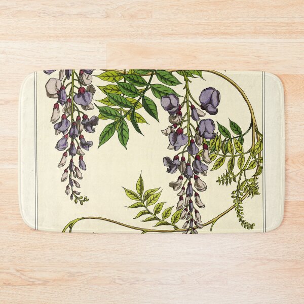 Item preview, French botanical flower plate - Maurice Verneuil - Glycine designed and sold by DejaVuStudio.