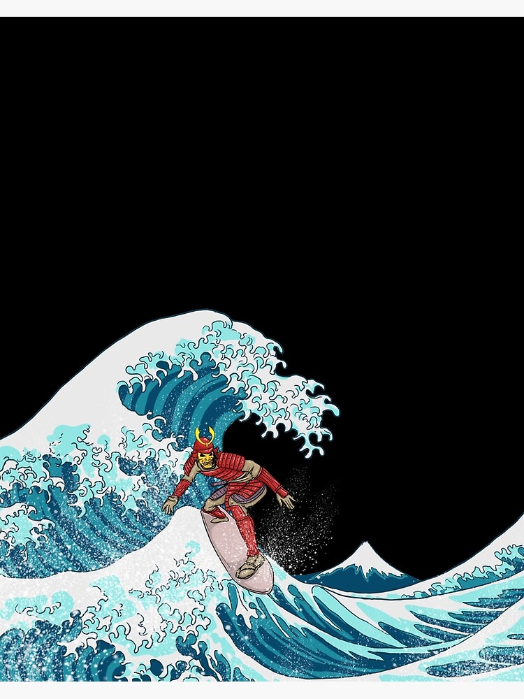 KIRIN SAMURAI BLUE 布ポスター Samurai Surfs Great Wave of Kanagawa