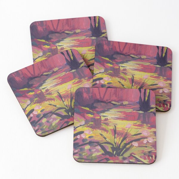 Item preview, Red Pond - Abstract landscape #2 designed and sold by ShaMiLaB.