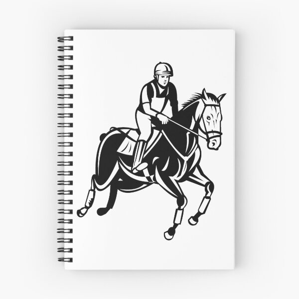 Item preview, Equestrian Riding Horse Show Jumping or Stadium Jumping Retro Black and White designed and sold by patrimonio.