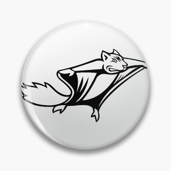 Item preview, Northern Flying Squirrel Mascot Black and White designed and sold by patrimonio.