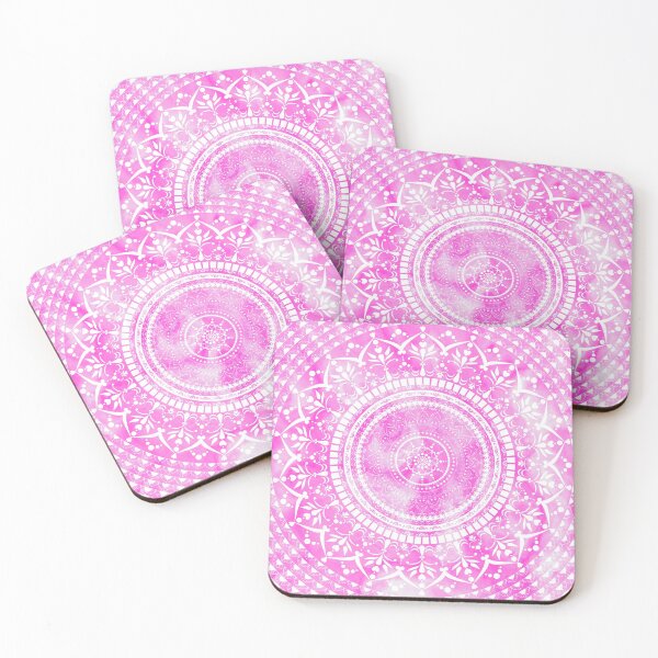 Item preview, Mandala pink pink white marbled designed and sold by ChrissiCreation.