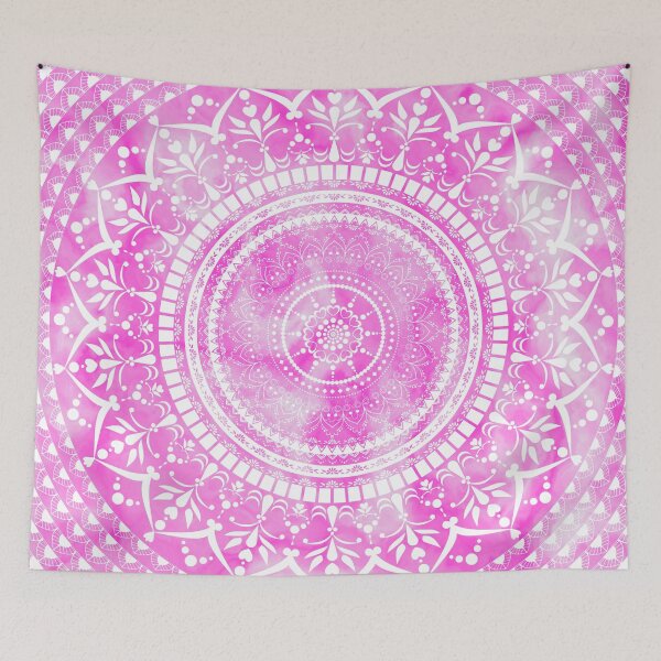 Item preview, Mandala pink pink white marbled designed and sold by ChrissiCreation.