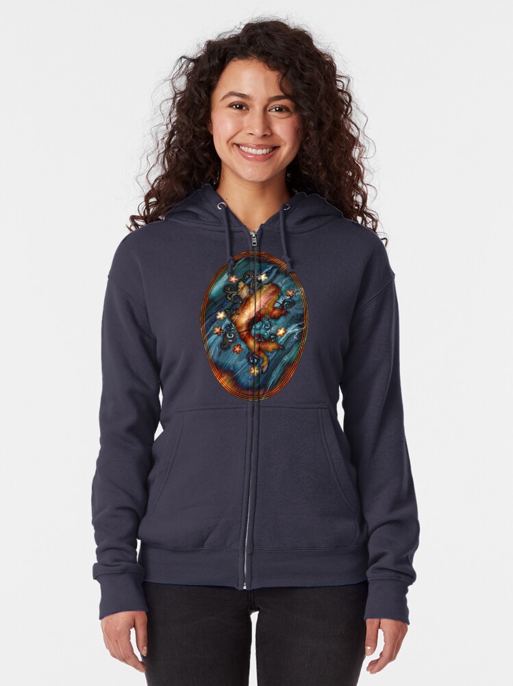 Alternate view of Happy Goldfish Zipped Hoodie
