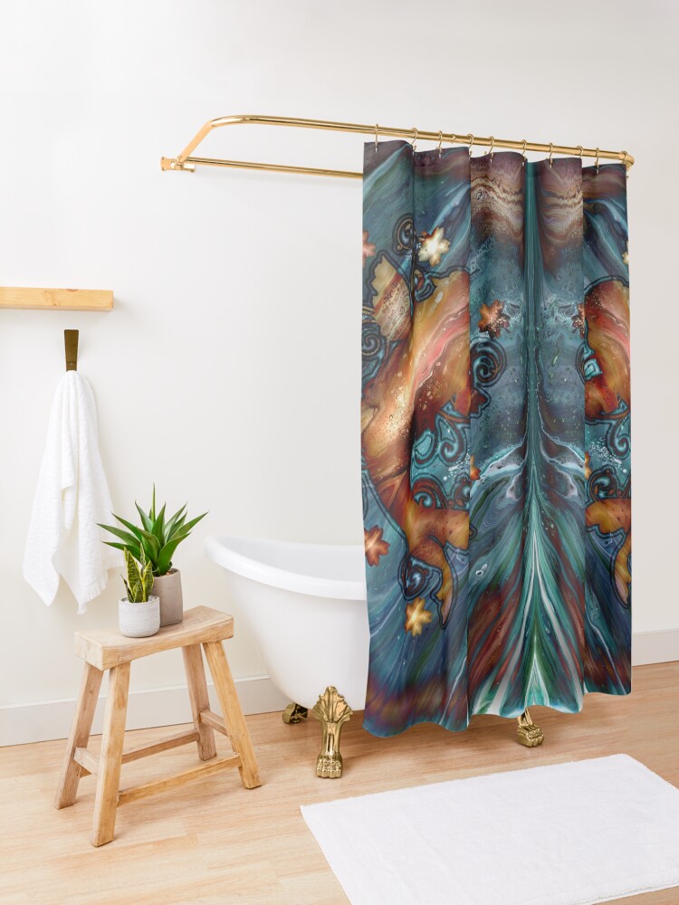 Alternate view of Happy Goldfish Shower Curtain
