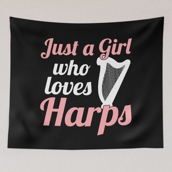 Item preview, Harp Music Girl designed and sold by 4tomic.