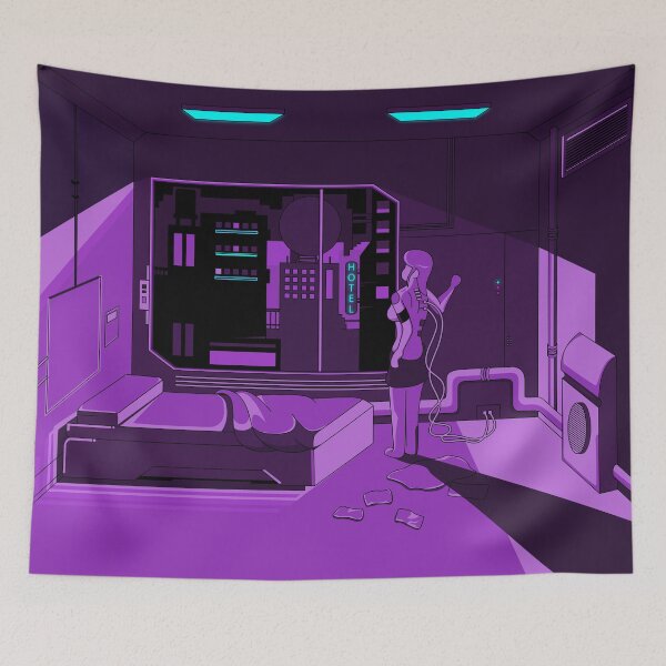Item preview, Futuristic cyberpunk girl designed and sold by DerNerd.