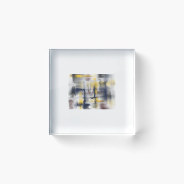 Gerhard Richter inspirierte digitale Illustration Acrylblock