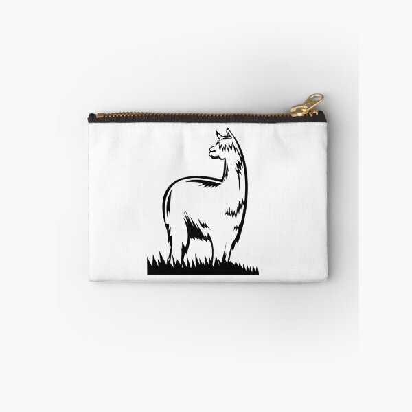Item preview, Suri Alpaca or Huacaya Side View Retro Black and White designed and sold by patrimonio.