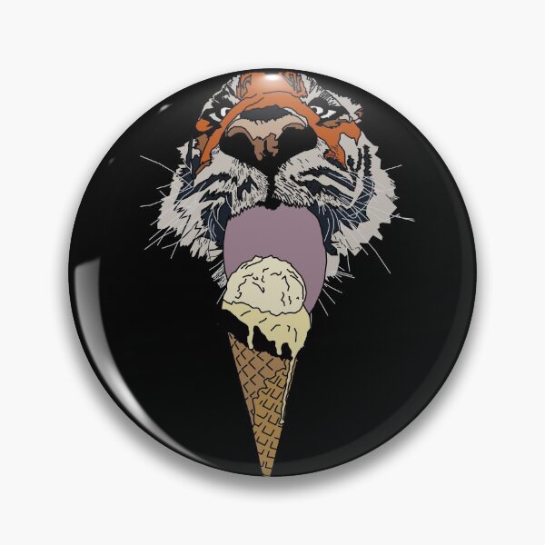 Item preview, Tiger Eating an Ice Cream (No Paw Variant) designed and sold by BearMa.