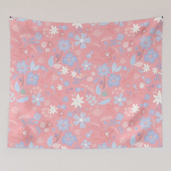 Item preview, Romantic pink pattern composed with flowers and leaves. designed and sold by RSDigitalPrintDesign.