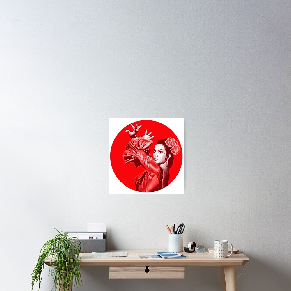 Lola Flores Lunares Rojos Póster