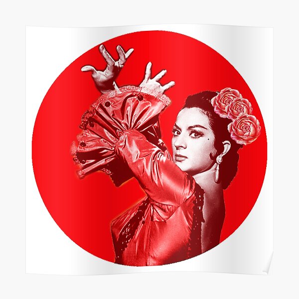 Lola Flores Lunares Rojos Póster