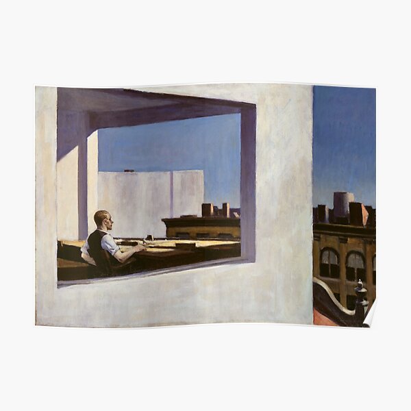 Büro in einer kleinen Stadt - Edward Hopper (1953) Poster