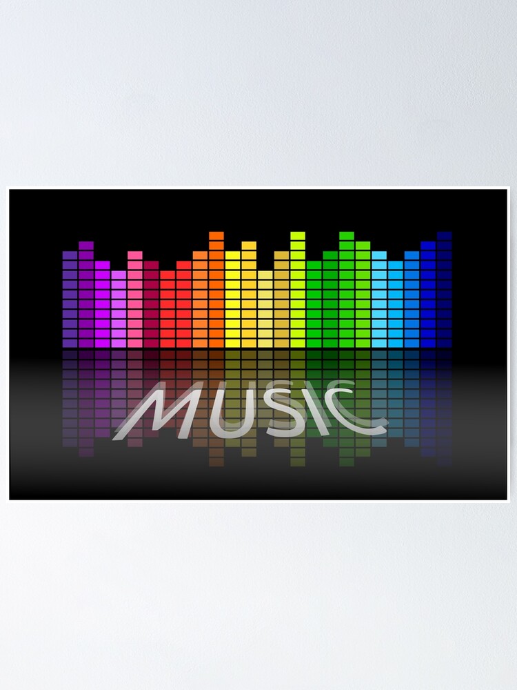 Regenbogen Musik Grafik Equalizer Poster Von Blackstargirl Redbubble