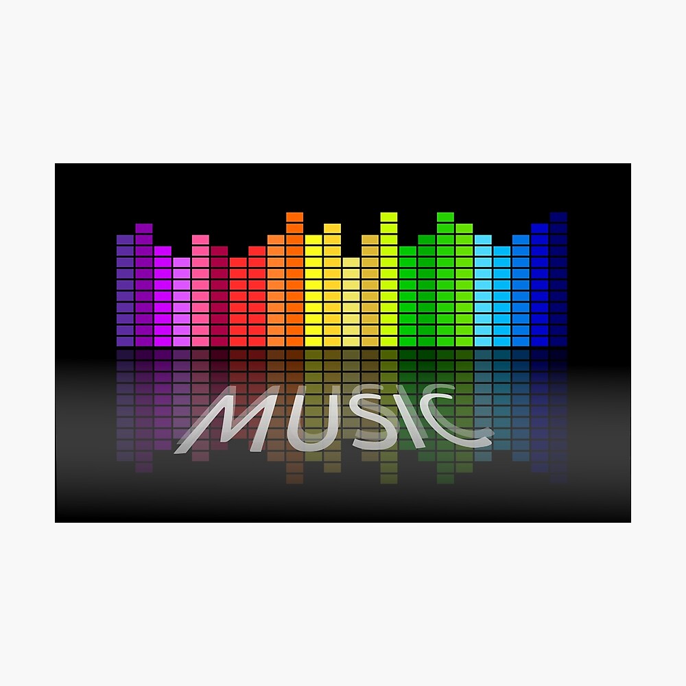 Regenbogen Musik Grafik Equalizer Poster Von Blackstargirl Redbubble