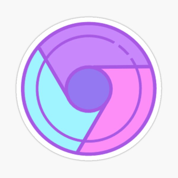 Aesthetic Chrome Logo Sticker By Krayla Redbubble - roblox icon aesthetic light purple