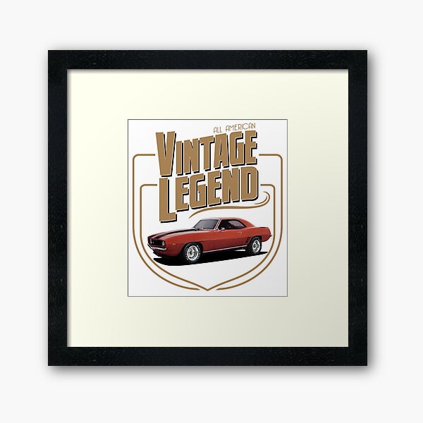 Vista previa del artículo con la obra «Camaro Naranja Vintage», diseñado y vendido por Yourauto.