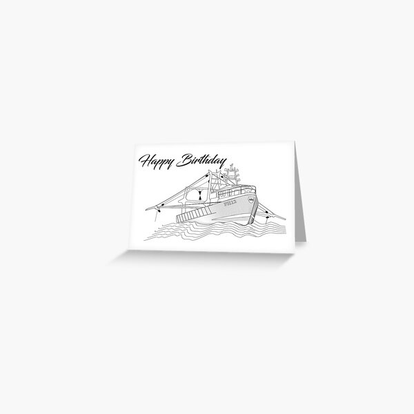 The Morel Margh fishing boat greeting card Greeting Card