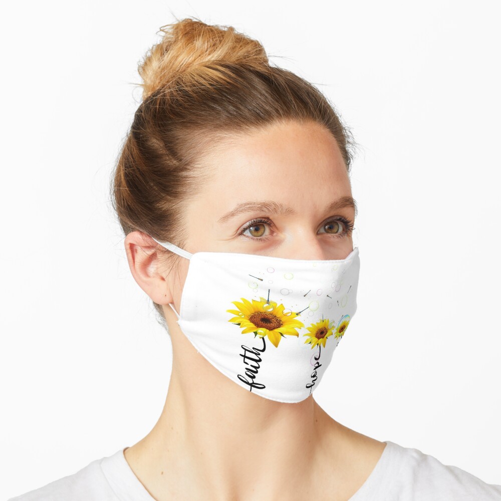 Faith Hope Love Mask By Autlu Redbubble