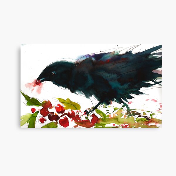 Christmas Crow Canvas Print