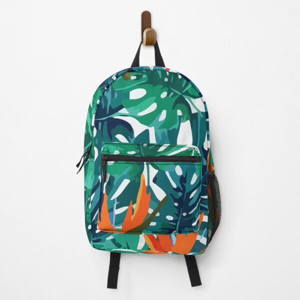 Exotic tropical background Backpack