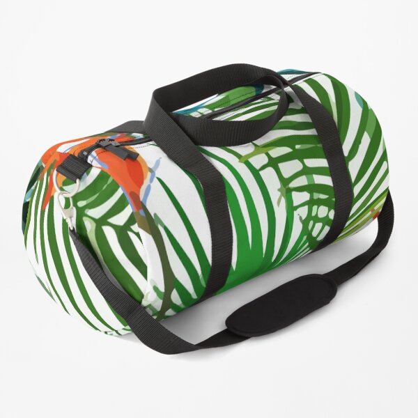 Exotic tropical palm leaves pattern Duffle Bag