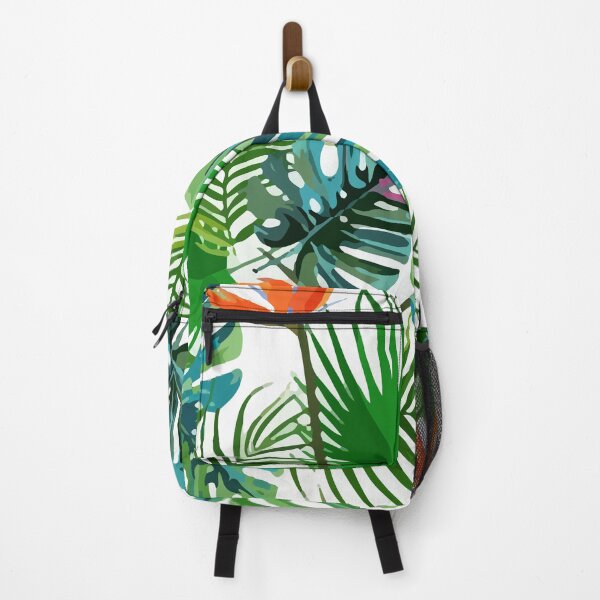 Exotic tropical palm leaves pattern Backpack