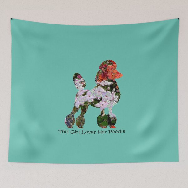 Item preview, Poodle in Begonia Petals designed and sold by ThePoodleandCo.
