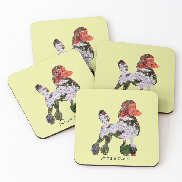 Item preview, Poodle in Begonia Petals poodle zone designed and sold by ThePoodleandCo.