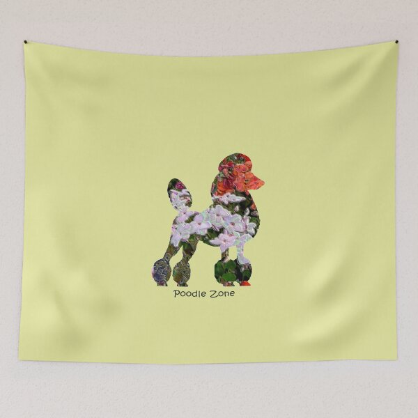 Item preview, Poodle in Begonia Petals poodle zone designed and sold by ThePoodleandCo.