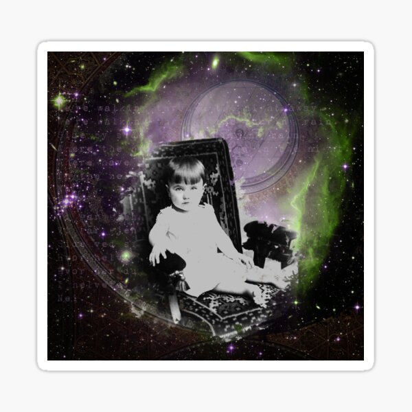 A girl in a chair Sticker
