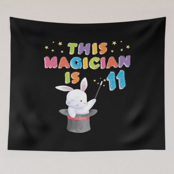 Item preview, This Magician Is 11 Years Old Kid 11th Birthday Rabbit graphic designed and sold by Grabitees.