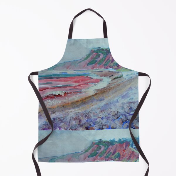 Item preview, Budleigh Salterton Devon red cliffs pebble beach painting designed and sold by MikeJory.