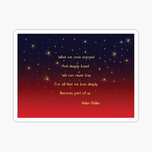 Helen Keller 1 Sticker