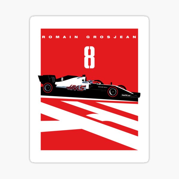 Romain Grosjean Stickers Redbubble