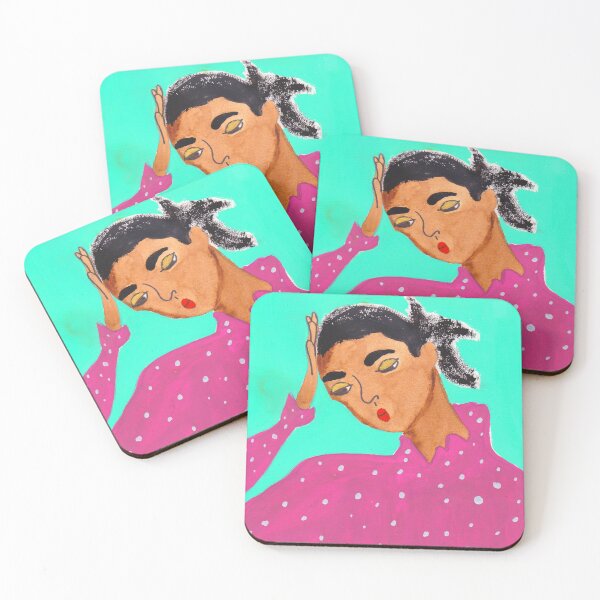 Item preview, Portrait of a woman in a pink blouse designed and sold by LiceaGand.