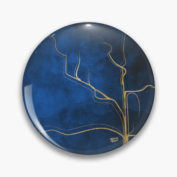 Item preview, Kintsugi Electric Blue #blue #gold #kintsugi #japan #marble #watercolor #abstract designed and sold by Kirovair.